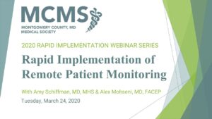 Rapid Implementation of Remote Patient Monitoring