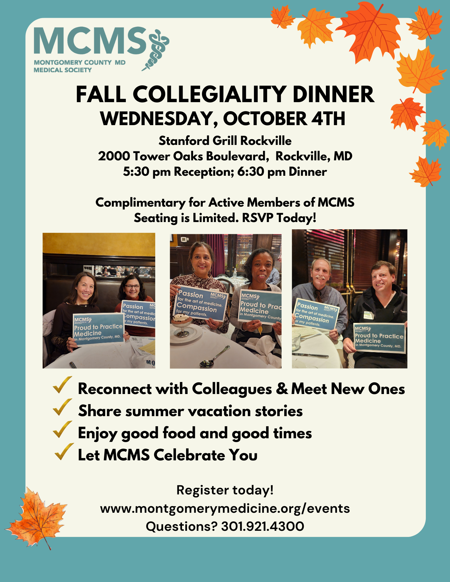 Fall Collegiality Dinner 10.04.2023